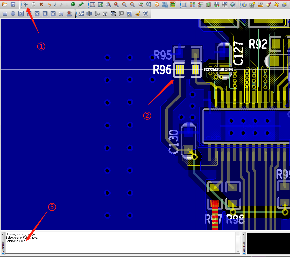 allegro pcb 左右移动相对对位置